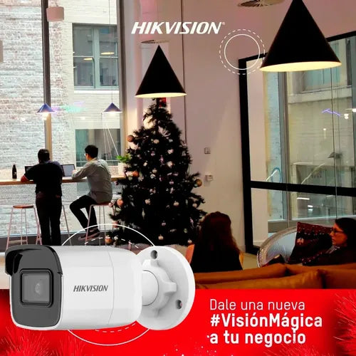 Camara Ip Bala Exir Hikvision Hd 2mp Microsd 256gb Ip67 Blanco
