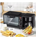 Maquina Desayuno 3 En 1 Horno Cafetera Sartén Sokany Util Negro