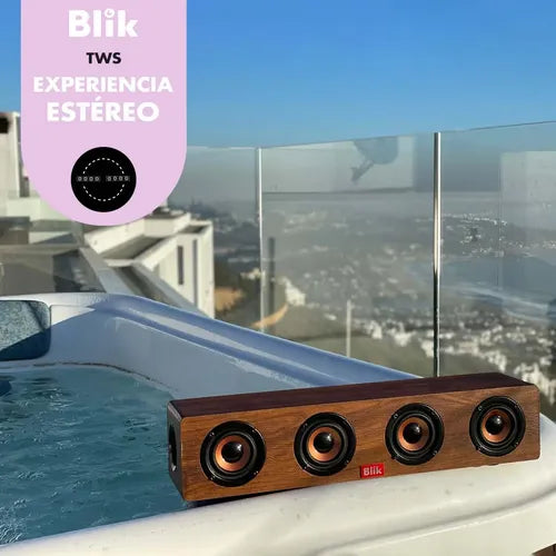 Parlante Bluetooth Blik Rockwood Café Madera