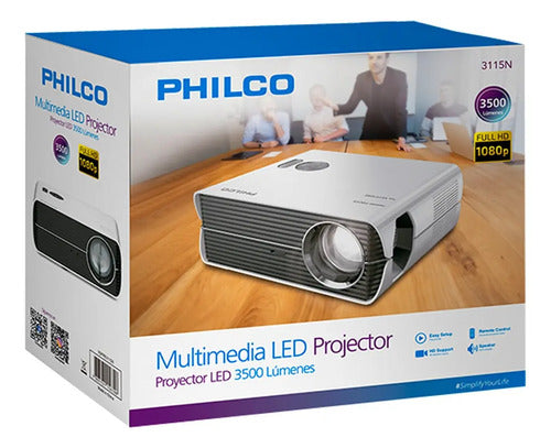 Proyector Led Philco 3115n Full Hd 3500 Lumenes Hdmi / Usb Blanco