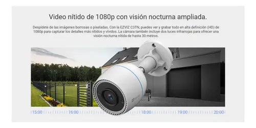 Camara Wifi Ip C3tn Ezviz Fullhd Exterior Ip67 Microsd-nube Blanco