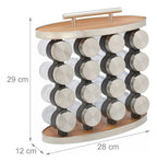 Set Condimentero Especiero Para Cocina 16 Pcs Beige