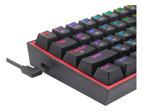 Teclado Mecánico Redragon Fizz Pro K616 Rgb Wireless Dual Color Del Teclado Negro Idioma Español Latinoamérica Español Latinoamericano