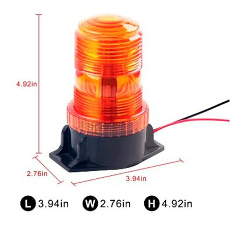 Baliza Amarilla Faro 5 Led 12v