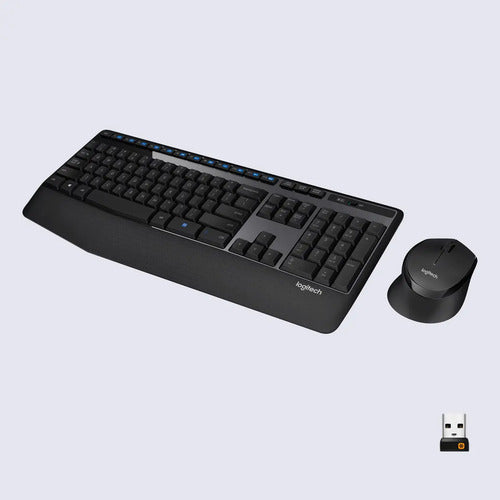 Kit Teclado Y Mouse Inalambrico Logitech Mk345 Color Del Mouse Negro Color Del Teclado Negro