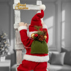 Muñeco Santa Escalador Animatronic Decoracion Navidad 70 Cm Rojo