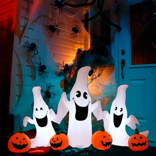 Deco Familia Fantasma Inflable Led 180cm Halloween Decoracin