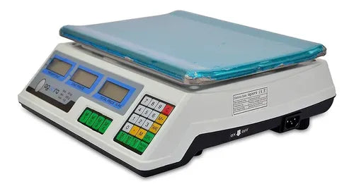 Balanza Digital Recargable 40kg Bascula Con Luz Led Pesa Blanco