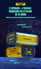 Cargador Portatil Bateria Power Bank Master G 10000mah 22.5w Negro