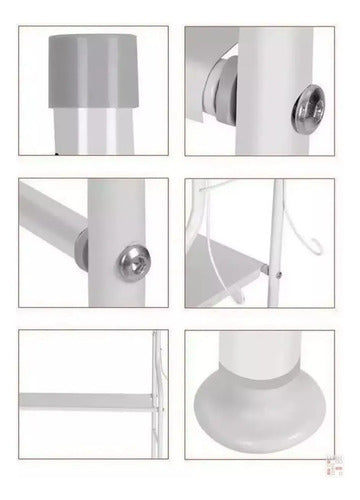 Estante Mueble Organizador Baño 3 Niveles Color Blanco   Blanco