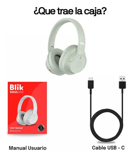 Audifonos Inalambrico Blik Soul250 Bateria 20h Bluetooth 5.4 Gris