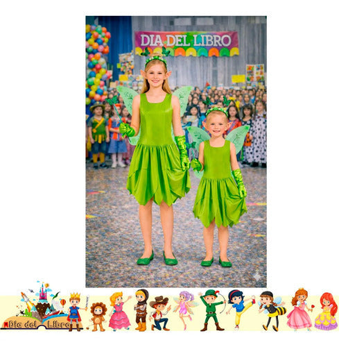 Disfraz Vestido Hada Cuento Infantil Dia Del Libro Halloween Verde