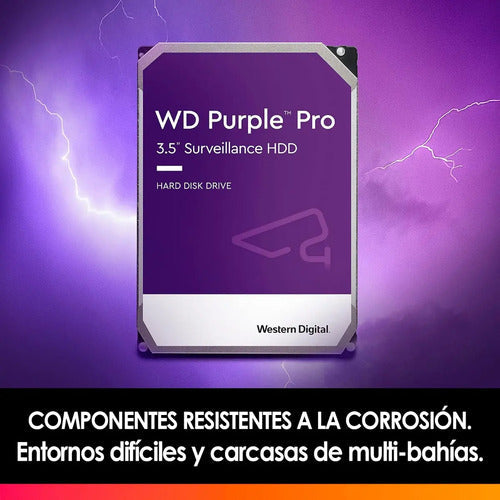 Disco Hdd Interno Western Digital Purple Pro 12tb Vigilancia Púrpura