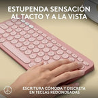 Teclado Bluetooth Logitech Pebble Keys 2 K380s Qwerty Teclado Rosado Idioma Español