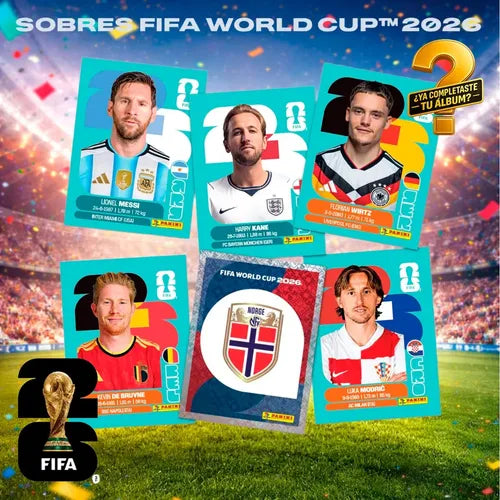 Pack Album Tapa Dura Plateado +90 Sobres Fifa World Cup 2026