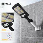 Pack 4 Focos Farol Solar Led Con Sensor De Movimiento Negro Blanco