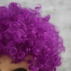 Peluca De Payaso Afro Morado Para Fiesta