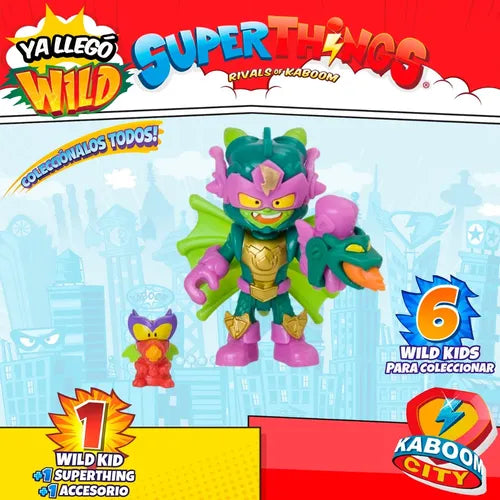 Superthings Wild 1 Kid Drako + 1 Superthings + 1 Accessorio