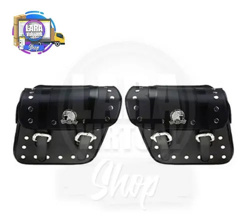 Alforjas Para Moto Top Case Estilo Shopper Con Broche Negro