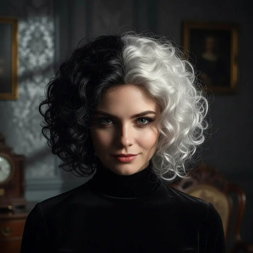 Peluca Halloween Peluca Cruella 101 Dalmatas