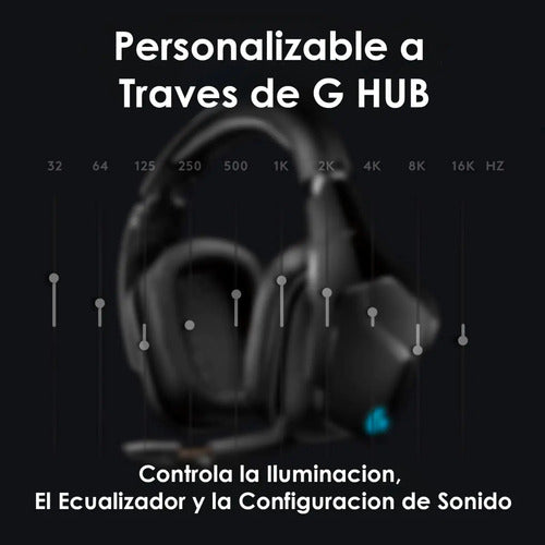 Audifonos Gamer Logitech G935 Rgb Dts 7.1 Multiplataforma Negro/azul