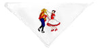 Pañuelo Cueca Bordado Fiestas Patrias Y Danzas Tradicionales Color Blanco Diseño De La Tela Pareja Bailando