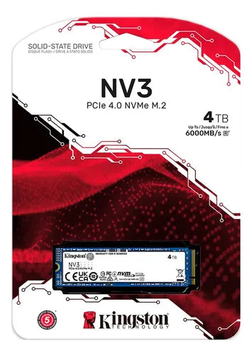 Disco Solido Ssd Interno Kingston Nv3 4tb M.2 Pcie 4.0 Nvme Azul