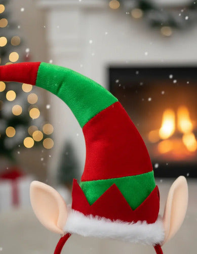 Cintillo Largo Elfo Duende Navidad Pascuero Fiesta Navideñas Rojo