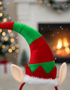 Cintillo Largo Elfo Duende Navidad Pascuero Fiesta Navideñas Rojo