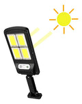 Foco Estilo Farol Solar Led Con Sensor De Movimiento Negro Blanco