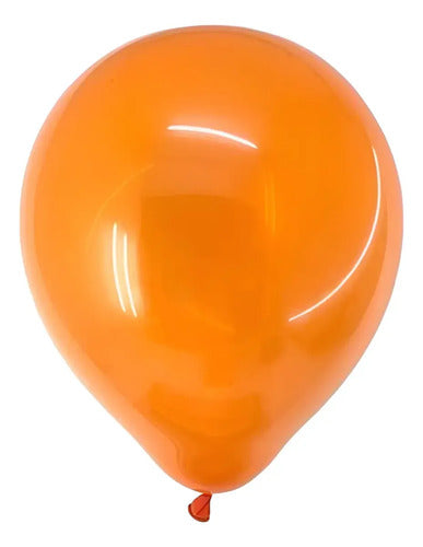 Globo Liso 23cm #9 Bolsa 50uds Los Colores - Cotillon Color Naranja