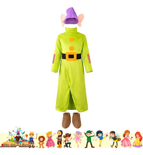 Disfraz Traje Enano Cuento Infantil Dia Del Libro Halloween Verde
