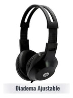 Audifonos Alambrico Hp Dhh-1601 Estereo Jack 3.5mm Microfono Negro