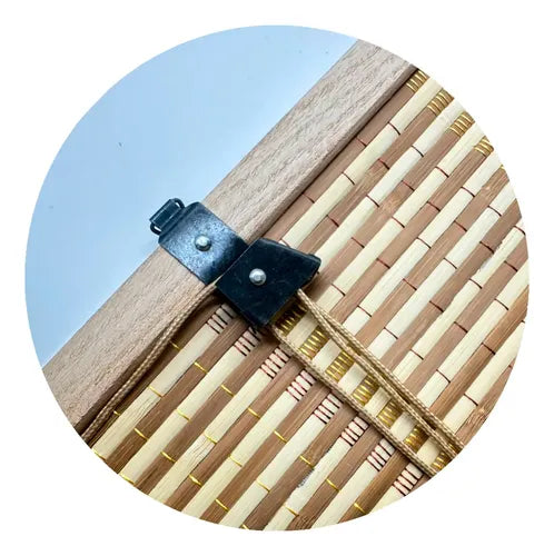 Cortina Enrollable De Bambu Homey Cortina Roller 150x180 Natural Claro