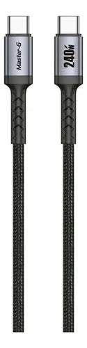 Cable Usb-c A Usb-c Master-g Carga Rapida 240w Antinudos 2m Negro