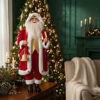 Muñeco Santa Con Campana Animatronic Dcoracion Navidad 115cm Rojo