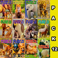 Sopas De Letras De Cartera 12 Libros Diseño Animales 160 Pag