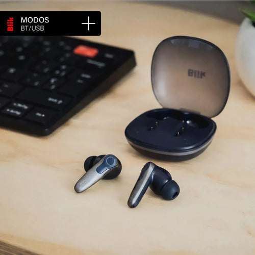 Audifonos Bluetooth Blik Game-x Baja Latencia 30 Hrs Azul