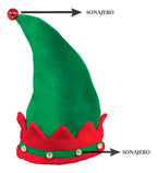 Pack 6 Sombreros Gorros Navideños Duende Elfo Con Sonajera Verde