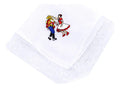 Pañuelo 18 Blonda Diseño Bordado Pareja Fechas Patrias Cueca Blanco Bordado Pareja