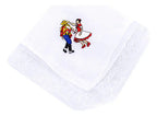 Pañuelo 18 Blonda Diseño Bordado Pareja Fechas Patrias Cueca Blanco Bordado Pareja