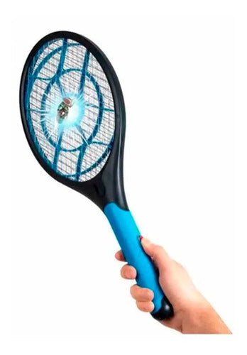 Raqueta Eléctrica Recargable Mata Mosquitos E Insectos 220v Negro