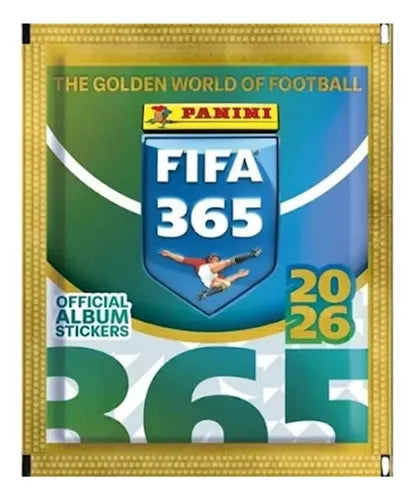 Pack 5 Sobres Panini Fifa 365 2026 Original 25 Laminas Fifa 365 Laminas