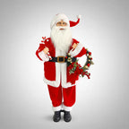 Muñeco Santa Con Dulces Animatronic Decoracion Navidad 115cm Rojo