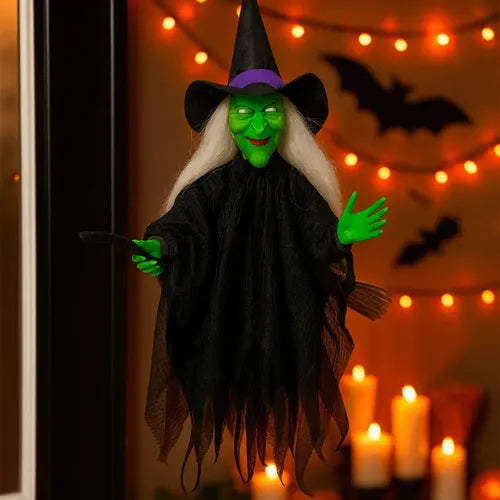 Brujita Voladora Colgante Decoracion Horror Halloween 50cm