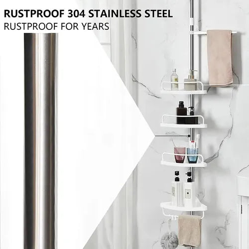 Estantería Mueble Para Ducha Repisa Ajustable Hasta 2.6m
