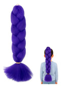 Extension Trenza Rumi Guerreras K Pop Disfraz Cosplay 60cm Violeta