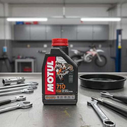 Aceite Motul 710 2t Semi Sintetico 1l