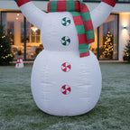 Muñeco Inflable Nieve Led Decoración Navidad 240cm Blanco