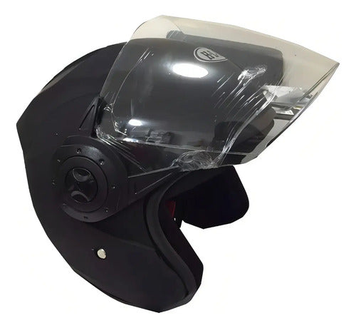 Casco Abierto Para Moto Hln Clásico Urbano, Negro Mate Con Certificación Dot Standar